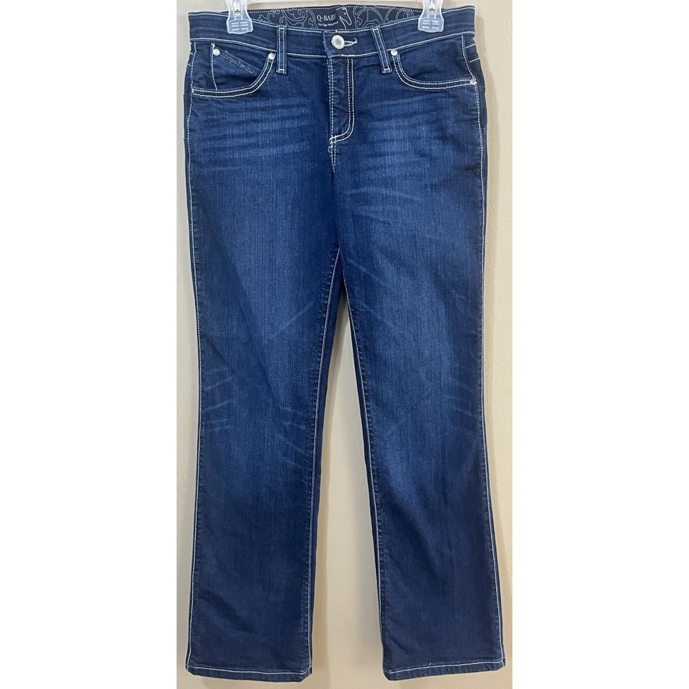 Wrangler Q-Baby Jeans Women's 5/6 x 32 W31 L32 Bootcut No Gap Waistband Mid Rise